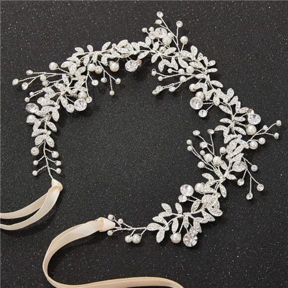 Crystal Bridal Headpieces for Brides Silver Wedding Hair Accessories Headband main image 7